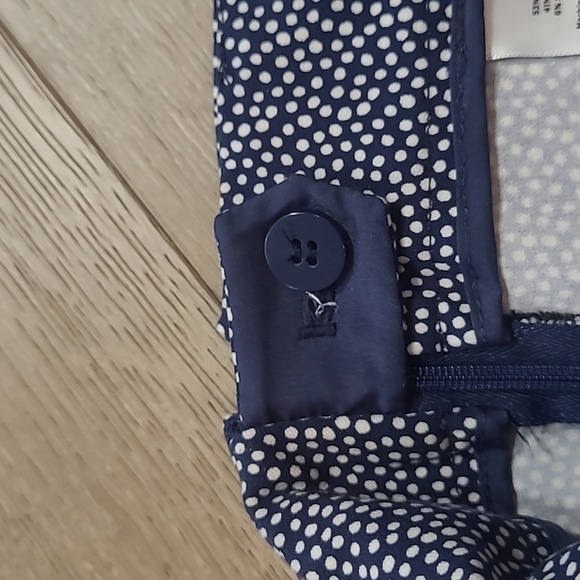 EUC Talbots Pants Women's sz 10P Blue/White Polka Dot Chatham Ankle Pant - Picture 7 of 14
